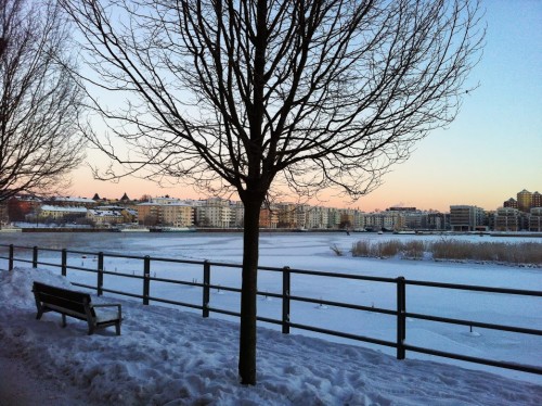 Vinter i Hammarby Sjöstad