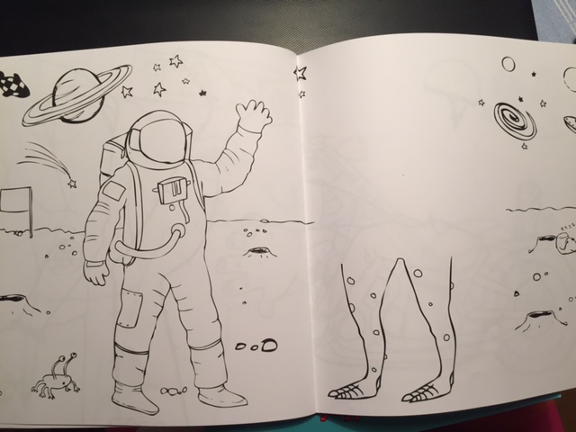 Astronaut att färglägga