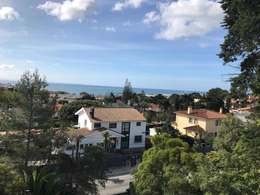 Utsikt från vårt hus i Cascai