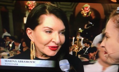Marina Abramovic på nobelfesten 2018