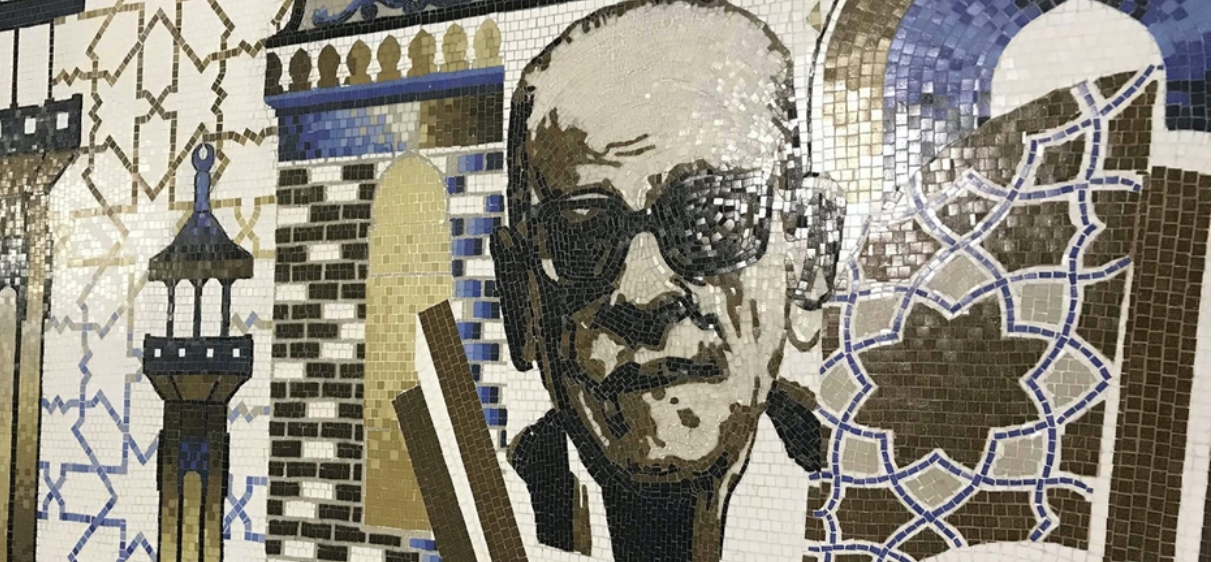 Naguib Mahfouz i mosaik