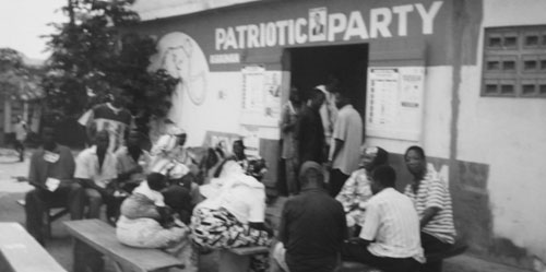 Partilokal på landet i Ghana