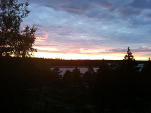 Solnedgång över Bottenviken