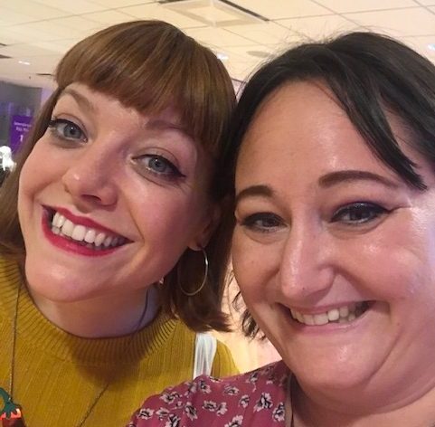 Selfie med Kate Davies på bokmässan 2019