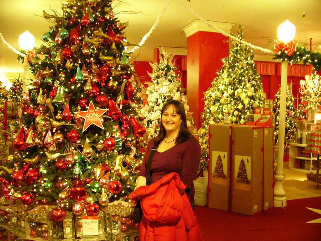 Julpynt på Macys i New York