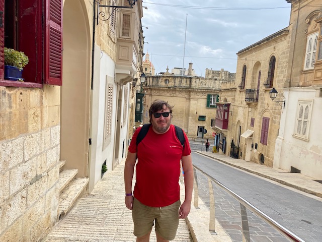 Andreas vid citadellet i Gozo